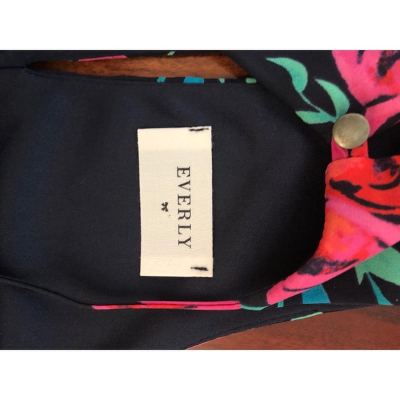 WRN1x Everly Floral Print High Neck Shift Dress -M - Picture 7 of 8